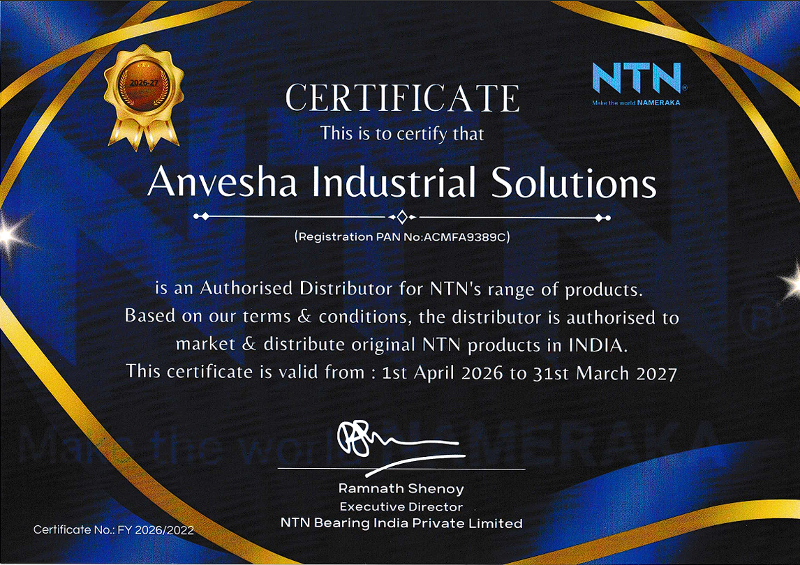 NTN Authorized Distributor Certificate — Anvesha